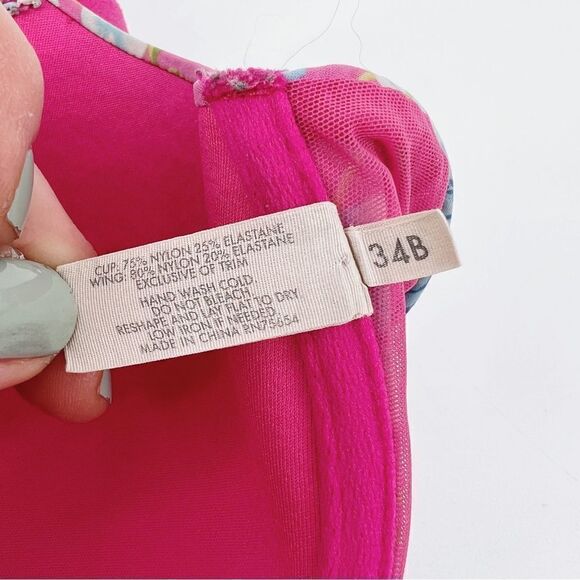 Gilly Hicks Sydney Floral Racerback Bra 34B - Picture 6 of 7